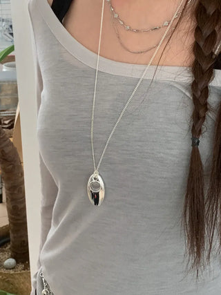 Summer Layered Pendant Drop Chain Long Necklace Collection