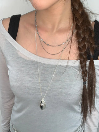 Summer Layered Pendant Drop Chain Long Necklace Collection