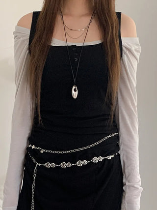 Summer Layered Pendant Drop Chain Long Necklace Collection