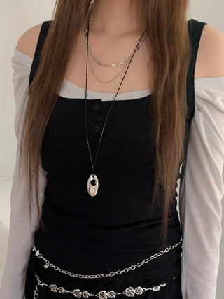 Summer Layered Pendant Drop Chain Long Necklace Collection