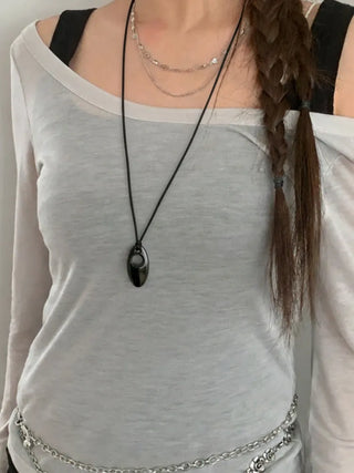 Summer Layered Pendant Drop Chain Long Necklace Collection