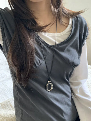 Summer Layered Pendant Drop Chain Long Necklace Collection
