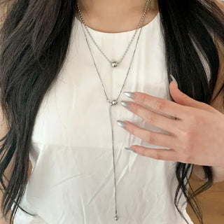 Summer Layered Pendant Drop Chain Long Necklace Collection