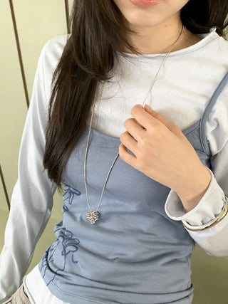 Summer Layered Pendant Drop Chain Long Necklace Collection
