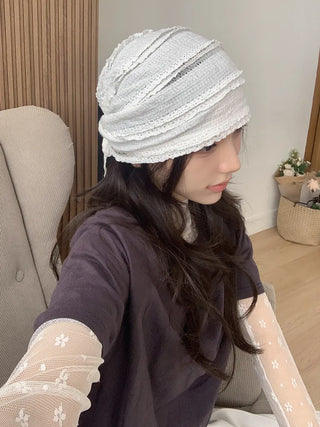Kael Frill Lace Bandana Beanie Hat