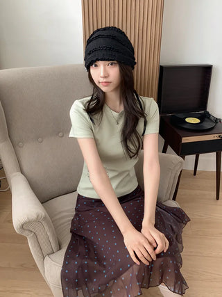 Kael Frill Lace Bandana Beanie Hat