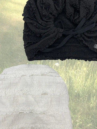 Kael Frill Lace Bandana Beanie Hat