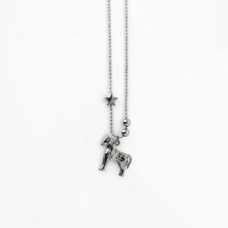 Horse Star Pendant Surgical Steel Ball Chain Necklace