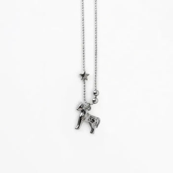 Horse Star Pendant Surgical Steel Ball Chain Necklace