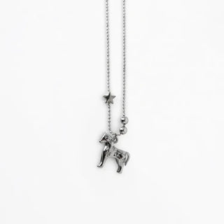 Horse Star Pendant Surgical Steel Ball Chain Necklace