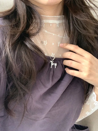 Horse Star Pendant Surgical Steel Ball Chain Necklace