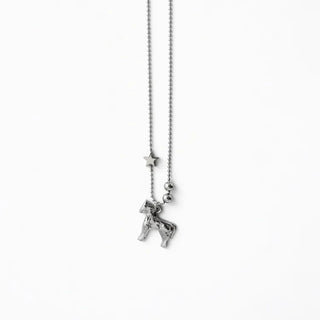 Horse Star Pendant Surgical Steel Ball Chain Necklace