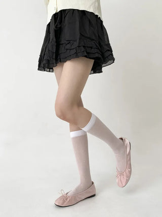 Oa See-through Pattern Long Knee Socks Stockings