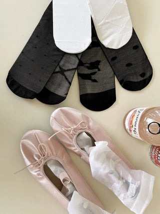 Oa See-through Pattern Long Knee Socks Stockings