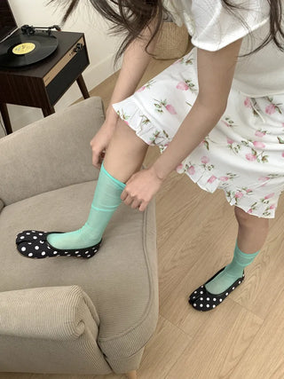 Candy Pastel See-through Color Summer Knee Socks Stockings Long Socks