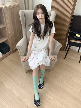 Candy Pastel See-through Color Summer Knee Socks Stockings Long Socks