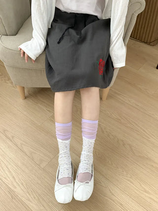 Candy Pastel See-through Color Summer Knee Socks Stockings Long Socks