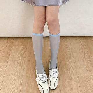 Candy Pastel See-through Color Summer Knee Socks Stockings Long Socks