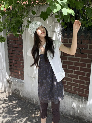 Loewe Flower Small Floral Embroidery Punched Loose Beanie Hat