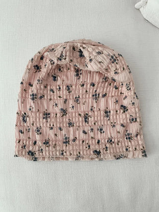 Loewe Flower Small Floral Embroidery Punched Loose Beanie Hat