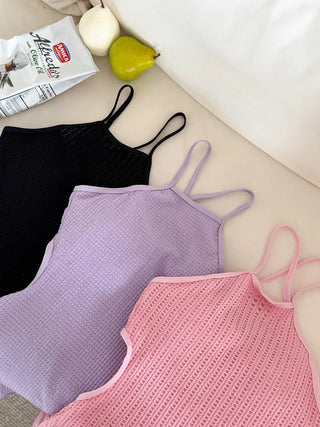 Halter Knit Slit All-in-One One-Piece Swimsuit