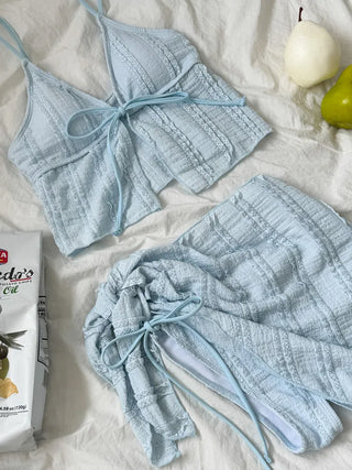Wave Lace Skirt Bikini Swimsuit