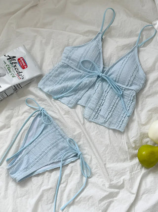 Wave Lace Skirt Bikini Swimsuit