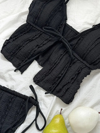 Wave Lace Skirt Bikini Swimsuit