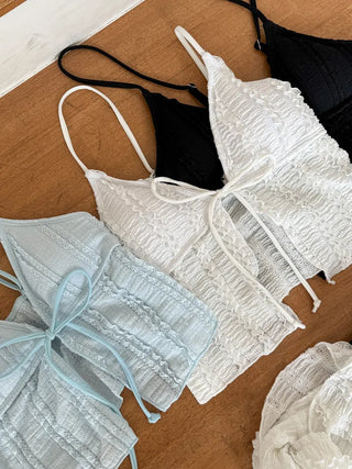 Wave Lace Skirt Bikini Swimsuit