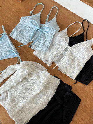 Wave Lace Skirt Bikini Swimsuit