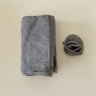Lia Rose Brooch See-through Wrinkle Long Scarf