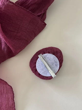 Lia Rose Brooch See-through Wrinkle Long Scarf