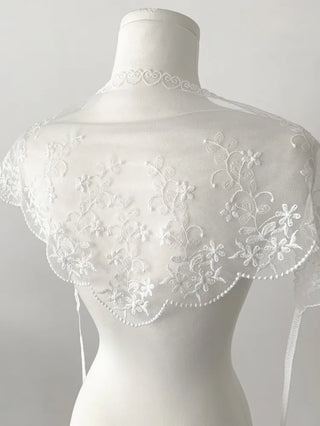 Dori Flower Chiffon See-through Triangle Scarf 7 Types