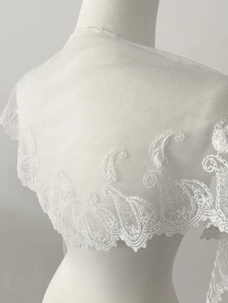 Dori Flower Chiffon See-through Triangle Scarf 7 Types