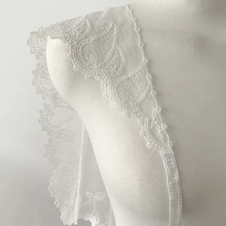 Dori Flower Chiffon See-through Triangle Scarf 7 Types