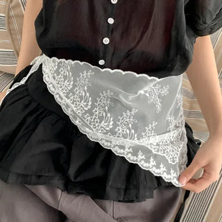 Dori Flower Chiffon See-through Triangle Scarf 7 Types