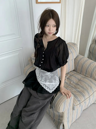 Dori Flower Chiffon See-through Triangle Scarf 7 Types