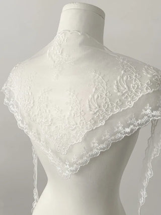 Dori Flower Chiffon See-through Triangle Scarf 7 Types