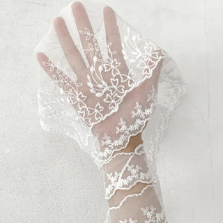 Dori Flower Chiffon See-through Triangle Scarf 7 Types