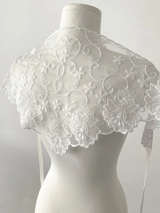 Dori Flower Chiffon See-through Triangle Scarf 7 Types
