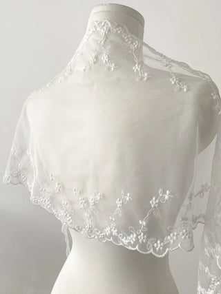 Dori Flower Chiffon See-through Triangle Scarf 7 Types