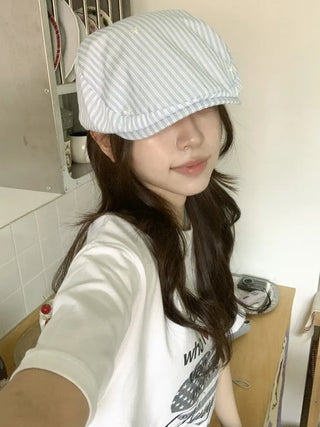 Didi Stripe Star Embroidered Hunting Cap