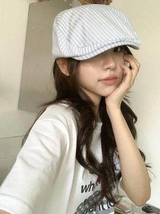 Didi Stripe Star Embroidered Hunting Cap