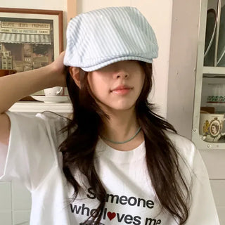 Didi Stripe Star Embroidered Hunting Cap