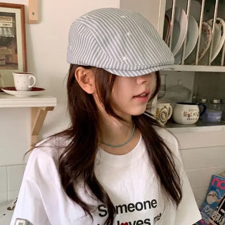 Didi Stripe Star Embroidered Hunting Cap