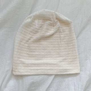 Soft Drape Stripe Loose Beanie Hat