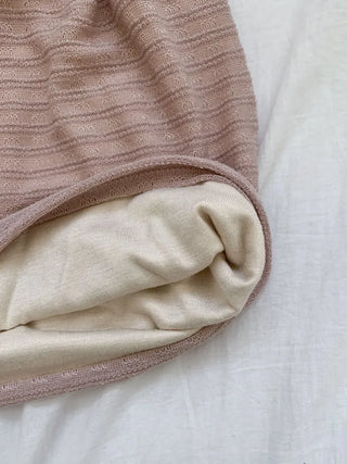 Soft Drape Stripe Loose Beanie Hat