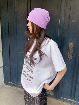 Soft Drape Stripe Loose Beanie Hat