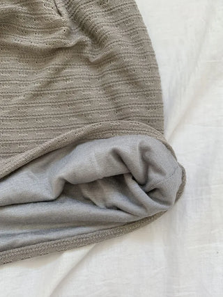 Soft Drape Stripe Loose Beanie Hat