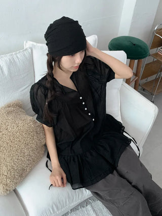 Soft Drape Stripe Loose Beanie Hat